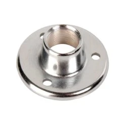 Atlas AD-11B Surface Mount Female Mic Flange 5/8in-27 Thread - Chrome Finish