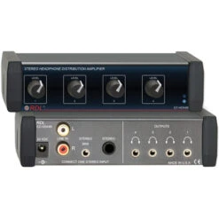 RDL EZ-HDA4B 1x4 Stereo Headphone Distribution Amp Rear-Panel Outputs
