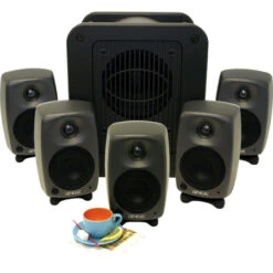 Genelec 8020.LSE Espresso 5.1 System With 5x 5-Inch 8020DPM Monitors & 1x 7050C Subwoofer With Bass Manager