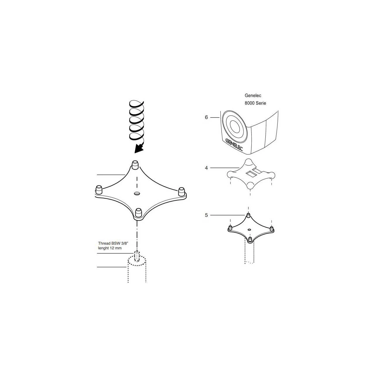 Genelec 8051-408 Studio Monitor Stand Plate For 8X50/8351 Iso-Pod - Black 3 Genelec 8051-408 Studio Monitor Stand Plate For 8X50/8351 Iso-Pod - Black - Image 3