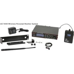 Galaxy Audio AS-1400M Wireless In-ear Monitor System With Receiver / Earbuds & Rackmount Kit - M Band 516-558MHz