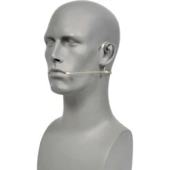 Galaxy HSM4-OBG-4AT Economical Dual Ear Omni-Directional Headset Mic - 4 Beige Gen1 CW Audio-Technica Connector Cables