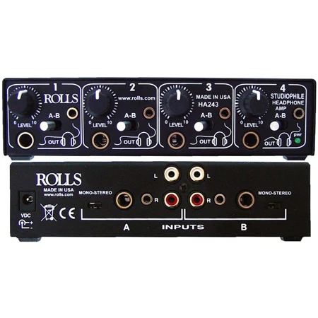 Rolls HA243 4 Channel Studiophile Headphone Amp 1 Rolls HA243 4 Channel Studiophile Headphone Amp