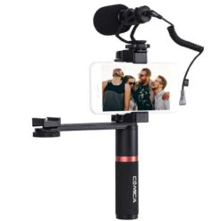 Comica CVM-VM10-K4 Full Metal Mini Compact On-Camera Directional Shotgun Video Microphone Kit