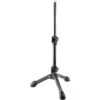 K&M 23150-100-55 Telescopic Tabletop Mic Stand - 1/4 Inch Threaded Connector - Black - 9 To 16 Inch Height