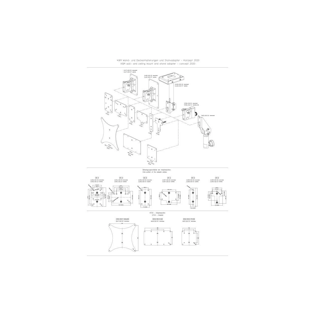 K&M 24481 Speaker Wall Mount - Black 3 K&M 24481 Speaker Wall Mount - Black - Image 3