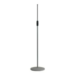 K&M 26010 Microphone Stand - Cast Iron Round Base - Soft Touch - Gray