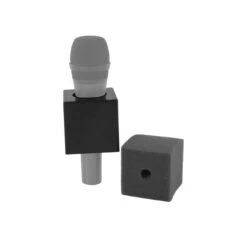 K-Tek KMICF 2.5 X 2.5 Inch Square Mic Flag For Handheld / ENG Microphones With 2 Foam Inserts - Black
