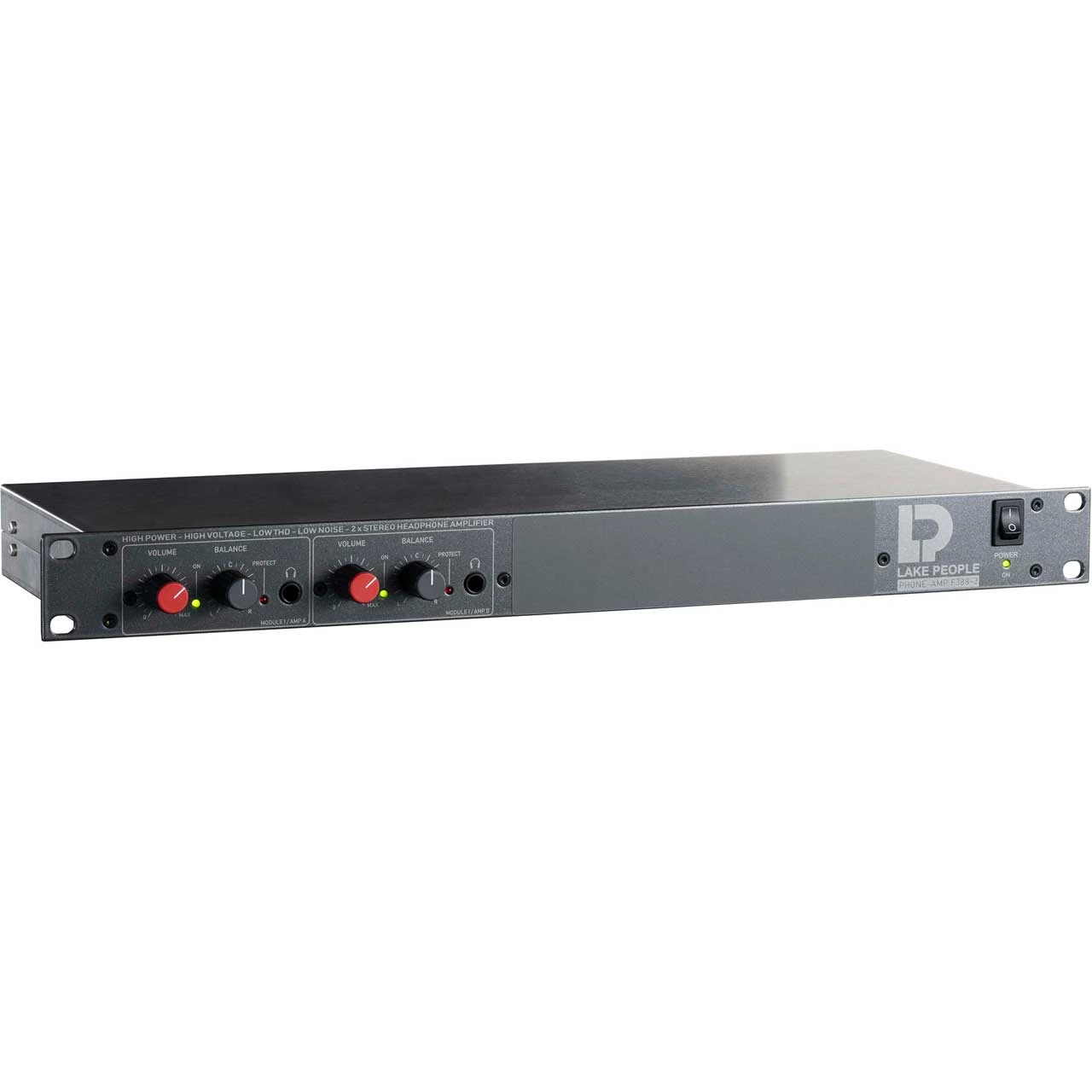 Lake People F388 2-D 1RU 19-Inch Rackmount 2-Channel Headphone Amp With 2 Balanced Stereo Inputs On Rear 2 Lake People F388 2-D 1RU 19-Inch Rackmount 2-Channel Headphone Amp With 2 Balanced Stereo Inputs On Rear - Image 2