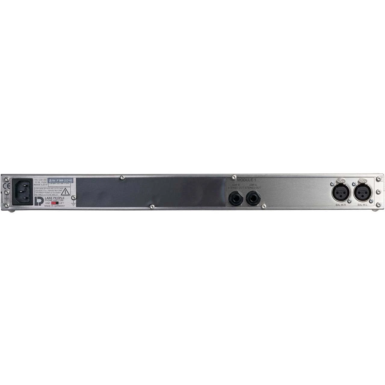 Lake People F388 2-D 1RU 19-Inch Rackmount 2-Channel Headphone Amp With 2 Balanced Stereo Inputs On Rear 3 Lake People F388 2-D 1RU 19-Inch Rackmount 2-Channel Headphone Amp With 2 Balanced Stereo Inputs On Rear - Image 3