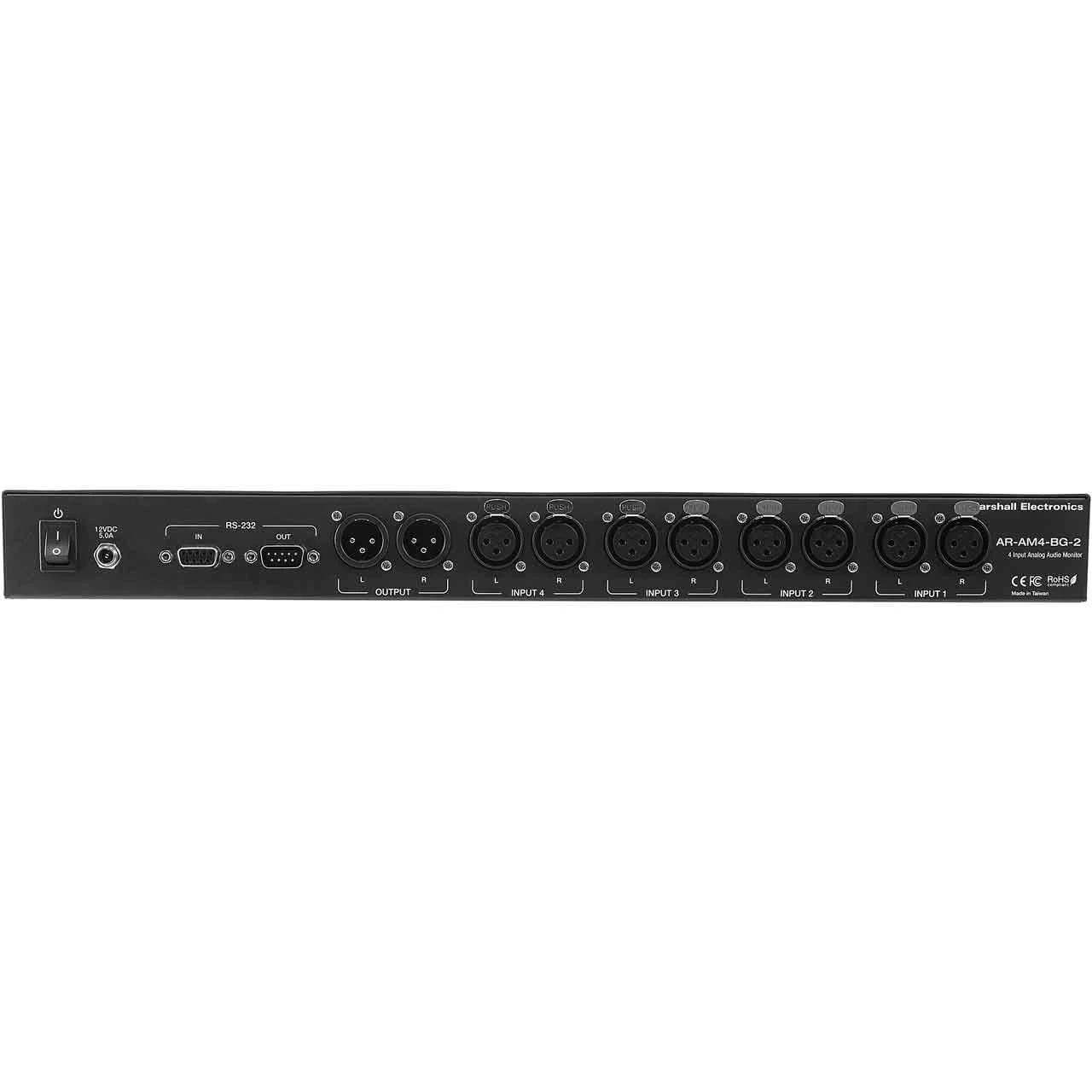 Marshall AR-AM4-BG-2 4x1 Rackmount Stereo Analog Audio Monitoring System 5 Marshall AR-AM4-BG-2 4x1 Rackmount Stereo Analog Audio Monitoring System - Image 5