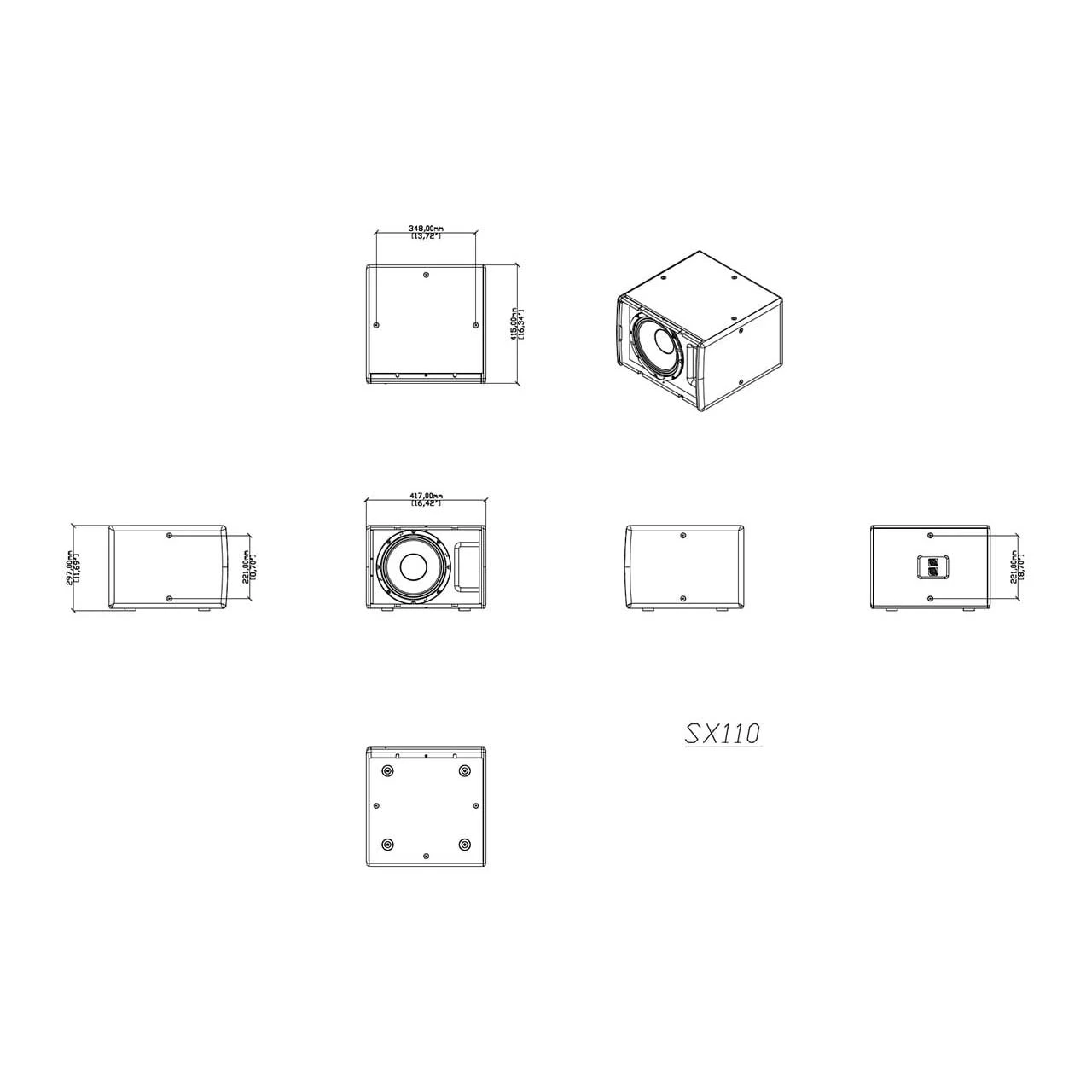 Martin Audio SX110B Slimline 10 Inch Compact Subwoofer - Black 2 Martin Audio SX110B Slimline 10 Inch Compact Subwoofer - Black - Image 2