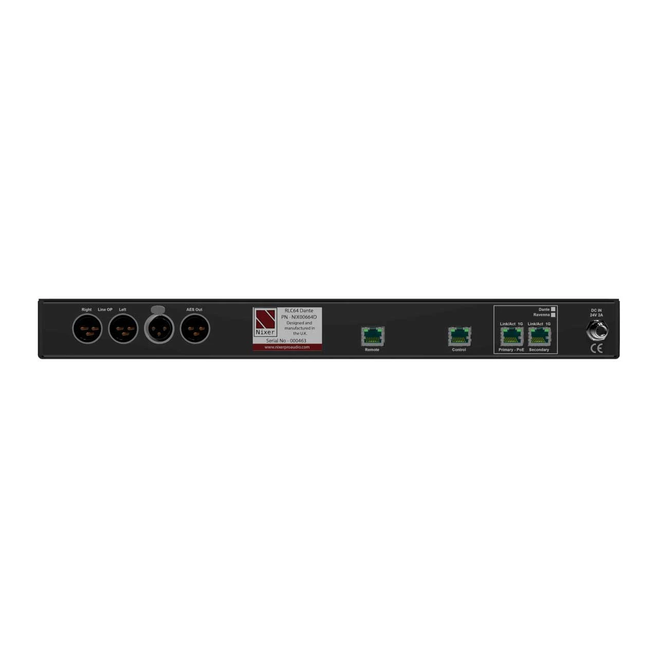 Nixer RLC64 Dante PoE 1RU 19in Rack Mount AoIP Monitoring Tool And Mixer - Dante Version 2 Nixer RLC64 Dante PoE 1RU 19in Rack Mount AoIP Monitoring Tool And Mixer - Dante Version - Image 2