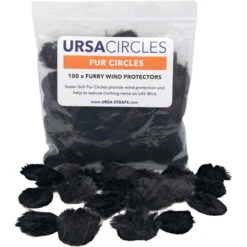 Remote Audio URS FC100BLK URSA Fur Circles For Lavalier Mics - Black - 100 Pack