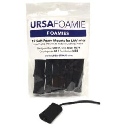 Remote Audio URS FOAMIEBL URSA Foamies Soft Foam Mounts For Lav Mics - 12 Pack In Black