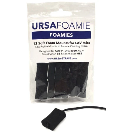 Remote Audio URS FOAMIEBL URSA Foamies Soft Foam Mounts For Lav Mics - 12 Pack In Black 1 Remote Audio URS FOAMIEBL URSA Foamies Soft Foam Mounts For Lav Mics - 12 Pack In Black
