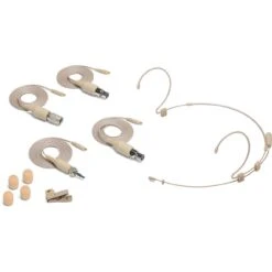 Samson DE50X Omnidirectional Headset Mic With 4 Adapter Cables And 2.5mm Capsule - Beige -Microphone Shop SAM DE50X 3