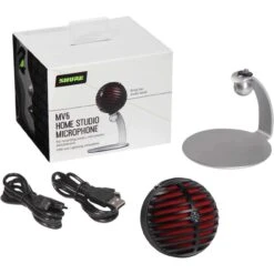 Shure MOTIV MV5 Cardioid USB/Lightning Microphone For Computers And IOS Devices (New Packaging - Black/Red Foam) 9 Shure MOTIV MV5 Cardioid USB/Lightning Microphone For Computers And IOS Devices (New Packaging - Black/Red Foam) -Microphone Shop SH MV5 B DIG 4