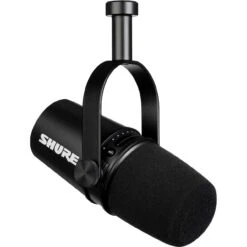 Shure MV7-K Dynamic USB & XLR Podcast Microphone With ShurePlus MOTIV Audio App - Black