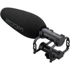 Zoom ZSG-1 On-Camera Super-Cardioid Featherweight Shotgun Microphone - 50Hz-20kHz - Shock Mount And Windscreen Included